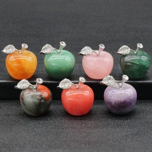 หินกึ่งมีค่าสำหรับบำบัดหินอัญมณีแอปเปิ้ลคริสตัลขนาด1นิ้ว - Product Image 4