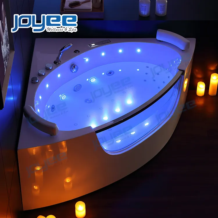 Joyee banheira de hidromassagem jakuzi, função de 2 pessoas, banheira de hidromassagem, ar livre, banheira de acrílico com diferentes cores