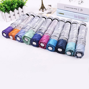 Factory Cheap Umbrellas Street Vendor Foldable Rain Umbrellas logo Printed Advertising Inverted Pole Silver Rubber Umbrellas