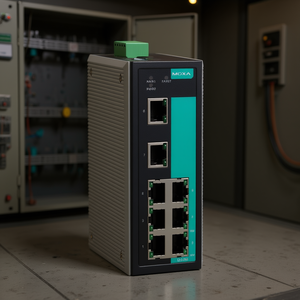 โมซ่า EDS-308 สวิตช์อีเธอร์เน็ต 8 พอร์ต แบบไม่ต้องจัดการ ติดตั้งบนราง DIN อุปกรณ์เครือข่ายอุตสาหกรรม - Product Image 3
