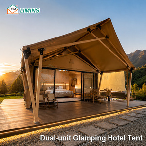 Tente de glamping multifonctionnelle d'extérieur, abri de villégiature imperméable, tente de restauration et de réception pour <span class=keywords><strong>camping</strong></span> et village touristique - Product Image 1