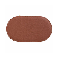 Boîte à bijoux personnalisée avec logo, boîte de rangement pour maquillage de voyage, boîte à bijoux en cuir de haute qualité avec fermeture éclair, organisateur de bijoux