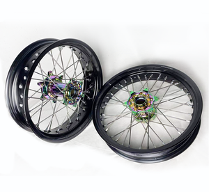 Ruedas de motocicleta eléctrica de aleación de aluminio de <span class=keywords><strong>17</strong></span> pulgadas personalizadas, nueva condición para Surron Light Bee X 2019-2025, <span class=keywords><strong>llanta</strong></span> de tipo delantero y trasero - Product Image 1