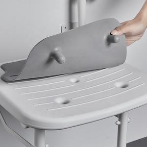 2022 New Design MUNIU Foldable Aluminum Alloy Shower <strong>Chair</strong> with 190KG Load Capacity 42.5-55cm Seat Height for <strong>Elderly</strong> - Product Image 5