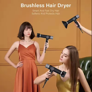Sèche-cheveux professionnel électrique pour salon, hôtel et usage domestique, moteur DC 1800W, 110 000 tr/min, haute vitesse, ionique, avec fonction air froid et diffuseur d'ions négatifs, en métal - Product Image 6