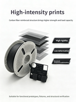 Filament ASA renforcé de fibres de carbone haute rigidité résistant aux UV ASA CF 1,75 mm pour impression 3D
