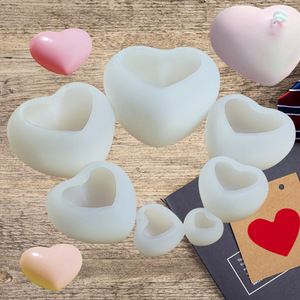 Heart-Shaped Epoxy Molds Set Of 7 For Cake Chocolate Candle Making Valentine's Day DIY <b>Craft</b> Mold <b>Tools</b> - Product Image 1