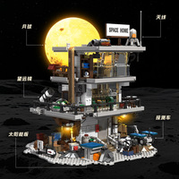 JIESTAR JQ1150 1750PCS Ensemble de blocs de construction de la Base de Recherche Lunaire, Modèle MOC, Jouet technique en plastique, Cadeau moderne pour les fêtes