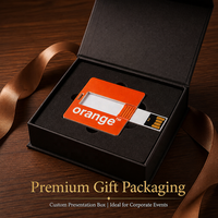 Clé USB carrée personnalisée en forme de mini-carte, petite clé USB cube format carte de visite, 8 Go/16 Go/32 Go/64 Go/128 Go, chiffrée, avec boîte cadeau, garantie 3 ans