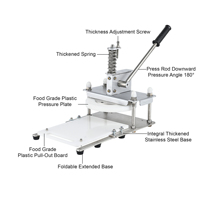 Presse à tortillas manuelle 25 cm, machine à tortillas en acier inoxydable, presse à pâte