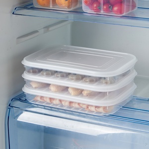 Household Egg Fresh-Keeping Box Rectangular Refrigerator Storage Box Double-Layer Drawer Egg Rack <b>Plastic</b> Box - Product Image 1