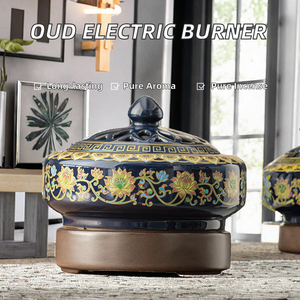 Quemador de Incienso Eléctrico de Cerámica a Precio de Fábrica, Estufa de Aceite Esencial con Temporizador de 50-320 Minutos, Calentador de OUD y Sándalo, Aromatizador para el Hogar - Product Image 2