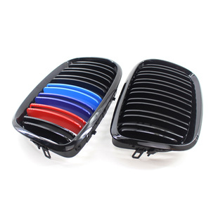 Parrilla Delantera Doble Línea Negra Brillante Versión M para BMW E70 X5 2007-2013, Mejora de Parachoques, Plástico ABS - Product Image 4