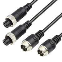Câble d'extension Mdvr personnalisé pour caméra de recul de voiture câble d'aviation à 4 broches connecteur Gx16 câble d'aviation à 4 broches
