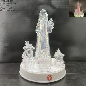 Xmas <b>LED</b> <b>Light</b> Musical Rotating Train Decor With Nutcracker Christmas <b>Tree</b> Decoration - Product Image 5