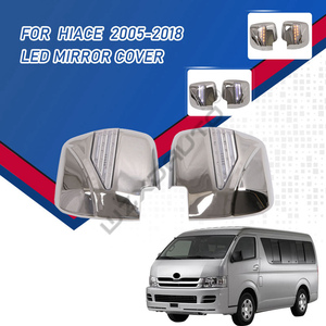ฝาครอบกระจกมองข้าง WZXD พร้อมไฟเลี้ยว กระจกมองหลังรถยนต์พร้อมไฟ LED สำหรับ Hiace ปี 2005 2010 2018 - Product Image 4