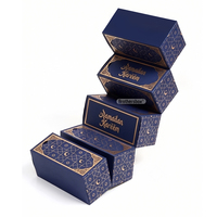 Ensemble d'emballage Ramadan Mubarak personnalisé OEM, boîte de rangement de luxe à 3 étages pour baklava au chocolat avec poignée