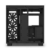 Boîtier d'ordinateur de jeu NZ H9 Flow Black Mid Tower ATX avec 4 ventilateurs, ports USB avant, construction en acier, en stock