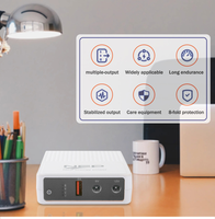 NIUNIU Baterai Lithium LiFePO4 Tiga Fasa Mini DC UPS 5V/12V/24V Input 100-240VAC Model QX-600 Garansi 1 Tahun 36Wh Router WiFi