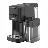 Machine à café multi-capsules 1450W, réservoir transparent 0,6L, clavier en silicone, expresso, lungo, tasse, débitmètre en option, fonction boissons froides