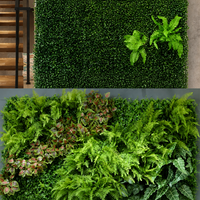 Mur végétal artificiel pour vitrine, décoration florale, fausses fleurs en plastique, modèles de plantes vertes d'eucalyptus 02