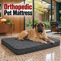 Orthopädische Hundematratze für Zuhause mit Stützender Schaumstoffmatte und Abnehmbarem, Waschbarem Bezug