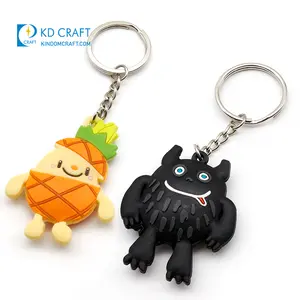 High Quality No Minimum Personalized Custom Silicone Rubber Keyring Cartoon 3d Soft Pvc Keychain For Promotion