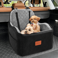 Siège auto surélevé carré réglable pour chien, lit de voyage de luxe pour petit chien avec housse lavable et laisse de sécurité – Vente en gros