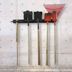 Support mural de rangement pour <span class=keywords><strong>ski</strong></span> JH-Mech, pour la maison et le garage, snowboard, 6 crochets, rails, organisateur mural pour outils de jardin - Product Image 6