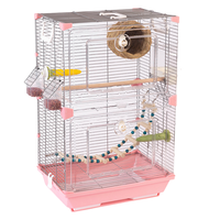 Cage à oiseaux, grande cage de paysage pour animaux de compagnie, cage d'élevage ornementale entièrement transparente, fournitures pour animaux de compagnie d'intérieur pour perroquets