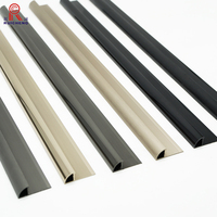 Nouvelle Arrivée Ruicheng : Profilé de finition en aluminium noir de style design moderne, extrusion PVC pour escalier avec bord profilé, garniture de bordure de carrelage noire