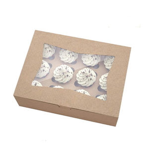Boîte d'emballage personnalisée en carton avec logo, fenêtre blanche, pour cupcakes et muffins, avec insert réversible à 12 emplacements - Product Image 6