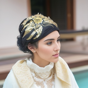 Beautiful Islamic women's ethnic headscarves, <b>hats</b>, headbands, and turban caps - Product Image 2