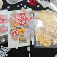 Ensemble d'autocollants découpés sur mesure avec estampage holographique pour scrapbooking et bricolage