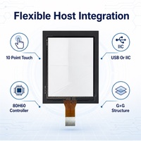 Écran tactile capacitif projeté de 12,1 pouces, verre G+G, 10 points tactiles, USB IIC, OEM personnalisé pour équipement industriel IPC HMI