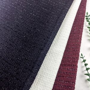 Nouveau <span class=keywords><strong>tissu</strong></span> de tweed à <span class=keywords><strong>carreaux</strong></span> unis métalliques colorés en polyester de conception fantaisie pour robe de pardessus femme - Product Image 2