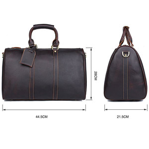Mens di Cuoio Duffle Borsa Da Viaggio Marrone Palestra Sport Durante La Notte Week-End Borse Da Viaggio <span class=keywords><strong>per</strong></span> Le Donne <span class=keywords><strong>Aereo</strong></span> Dei Bagagli del Carry-On Sacchetto - Product Image 4