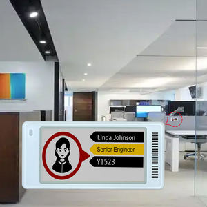 Tarjetas de Mesa para Conferencias con Pantalla Electrónica de Tinta Electrónica de 2.13 Pulgadas y 4 Colores, Placa de Identificación Electrónica Inalámbrica para Reuniones - Product Image 1