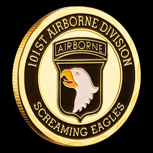 Pièce de monnaie de haute qualité de la 101e <span class=keywords><strong>Division</strong></span> Aéroportée, motif Aigles hurlants, pièce de défi souvenir pour cadeau ou décoration - Product Image 1