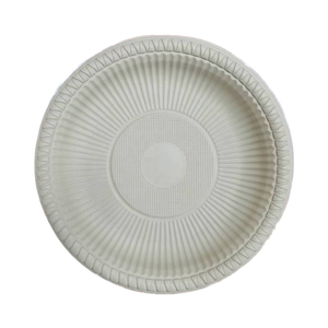 Assiettes rondes jetables Liyi en fibre de bambou écologiques, 50 pièces, compatibles micro-ondes et congélateur, biodégradables et compostables pour les fêtes - Product Image 2