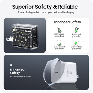 HNT Super Rapide 45W Charge PPS Adaptateur Léger Type C <span class=keywords><strong>Chargeur</strong></span> Compatible pour <span class=keywords><strong>Samsung</strong></span> S23 +/<span class=keywords><strong>S22</strong></span>/<span class=keywords><strong>S22</strong></span> +/<span class=keywords><strong>S22</strong></span> <span class=keywords><strong>Ultra</strong></span> <span class=keywords><strong>Chargeur</strong></span> - Product Image 5