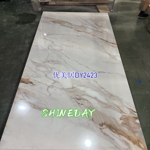 แผ่นผนังทีวีหนา2มม. ทำความสะอาดง่ายแผงหินอ่อน UV จางทนทานต่อการซีดสำหรับห้างสรรพสินค้า - Product Image 3