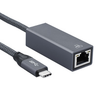 Adaptateur USB C vers RJ45 Gigabit Ethernet 0,2 m, puce RTL8153, 1000 Mbps LAN, coque en aluminium pour MacBook