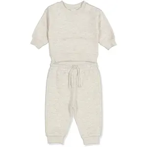 Conjunto de dos piezas de punto jersey conjunto de pantalones de chándal niños niño chándal conjuntos de Jogger