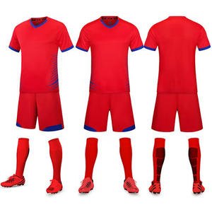 Venta directa de fábrica, venta al por mayor, camisetas de fútbol de manga corta con cuello redondo para hombre, estampado a rayas/degradado/bloqueo de Color 100% - Product Image 5