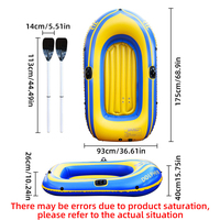 Kayak gonflable en PVC pour 2 personnes, canoë, bateau à rames, bateau pneumatique pour la pêche, la dérive, la plongée