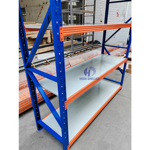 Hafif Yük ve Ağır Yük Rafları Metal Depolama Raf Ünitesi 4 Katlı Bağlantısız Civatasız Raf Depo ve Ofis İçin - Product Image 4