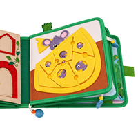 Jouets éducatifs Montessori en feutre, tableau d'activités silencieux pour les tout-petits, enfants, tableau sensoriel pour garçons et filles