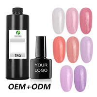 YDC OEM Gel de construction liquide pour extension d'ongles, Gel Polish en vrac, couleurs transparent, blanc, rose, gelée, sans sensation de brûlure, 1 KG pour ongles