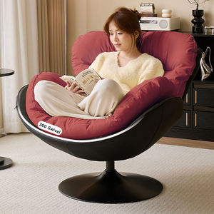 Canapé de luxe 360 pivotant en <span class=keywords><strong>cuir</strong></span> métal nordique hôtel chaise canapé moderne <span class=keywords><strong>fauteuil</strong></span> sectionnel maison oeuf meubles ensemble salon canapés - Product Image 2